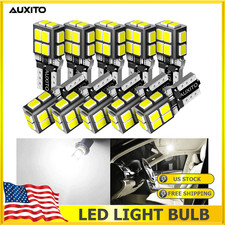 LED License Plate Interior Light Bulb Super White 10x T10 2825 194 168 W5W 6000K