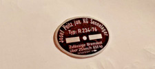 Josef Peitz Typenschild Schild Bremse Achse Espe Anhänger R 234-76 s107