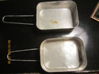 BRITISH ARMY MESS KIT, WW2,  ALUMINUM, RECTANGULAR, 2-PIECE — photo 5
