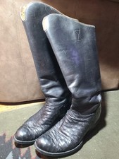 Vtg. CHARLIE DUNN Custom Cowboy Boots , Black...
