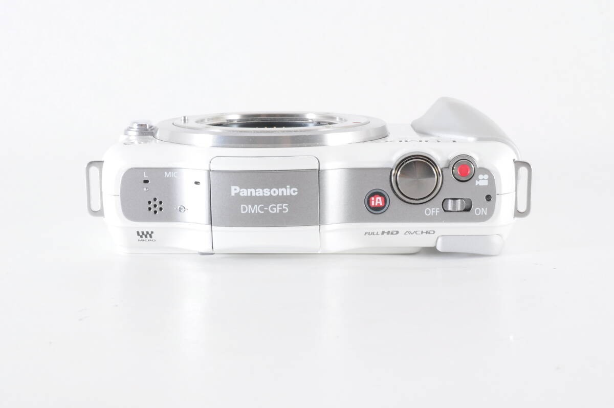 【訳あり品】Panasonic LUMIX GF5 ホワイト 14-42mm Panasonic Lumix DMC-GF5 White + 14-42mm F3.5-5.6 Lens Boxed Used