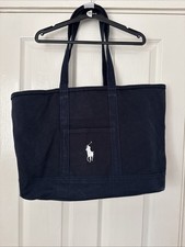 BNWT Polo Ralph Lauren Big Pony Navy Canvas Tote Bag. H 36cm/L 58cm