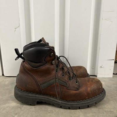 RED WING 2226 LEATHER SAFETY 6'' WORK BOOTS SIZE 8D MADE IN USA STEEL TOE
