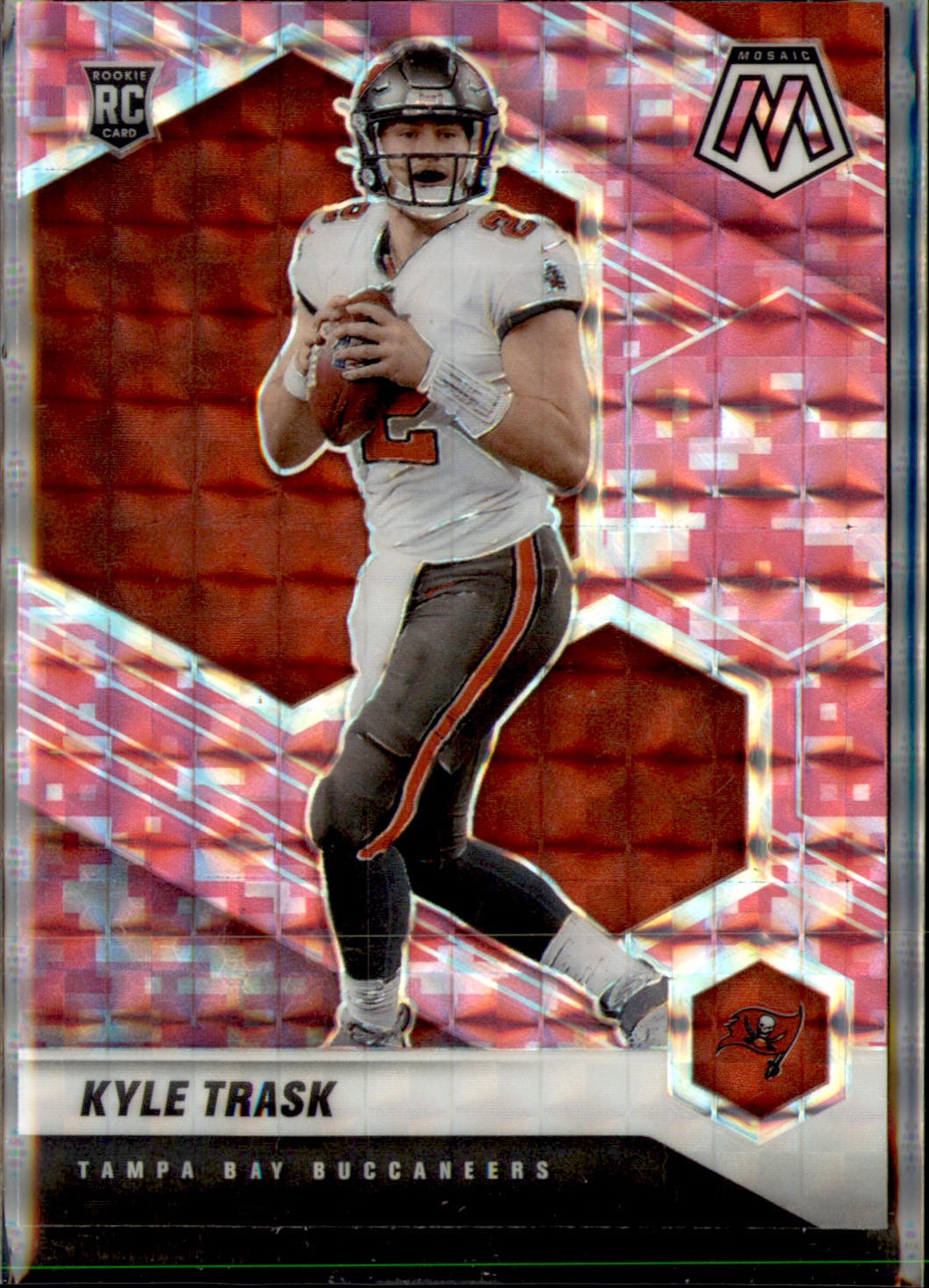2021 Panini Mosaic #309 Kyle Trask Prizm Camo Pink 3 1 A