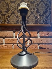 HONSEL Tischlampe Lampenfuß Landhaus Eisen Braun-Schwarz 32 cm Landhausstil