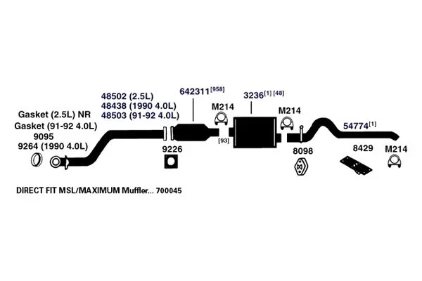 For Jeep Cherokee 1987-1990 AP Exhaust Exhaust Pipe Connector - Image 2 of 4