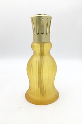 Complete Vintage  Lampe Berger Paris   Frosted Amber Tassel Ribbed Design