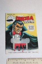 VTG 1986 Rubies Dracula Teeth Glow In The Dark Fangs 1980s Halloween Make-up NOS