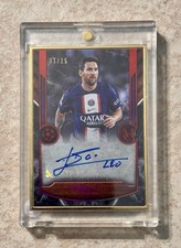 2022 Topps Museum Ruby Gold #d/25 Lionel Messi Certified SSSP Autographed Card