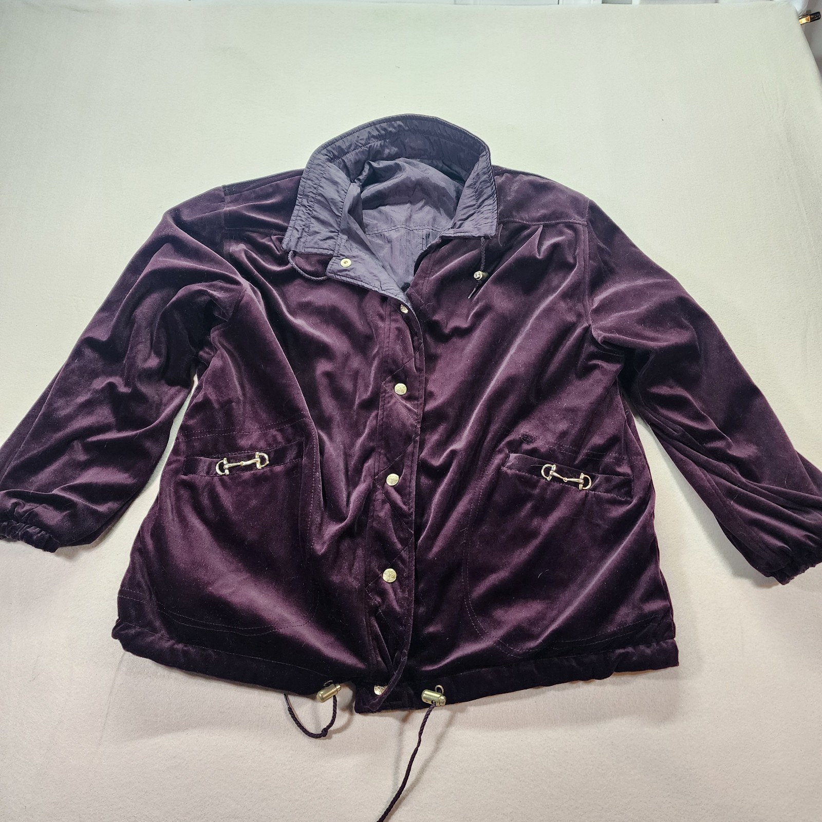 Current Seen Reversible Jacket Velvet Purple Wome… - image 13