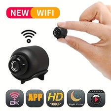 Mini WiFi Camera 1080P HD Night Vision, Motion Detection, Portable Security Cam