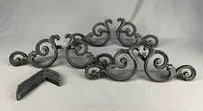 6 (3 Pairs) Cast Iron Scroll 7 3/4" Adjustable Drape Curtain Tie Hold Backs