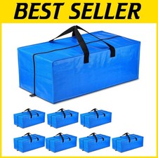 8-Pack Heavy-Duty Extra Large Moving Bags with Backpack Straps   Durable Stor...