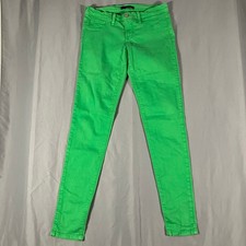 Flying Monkey Women's Size 7 Bright Green Skinny Jeans Made in USA Vibrant