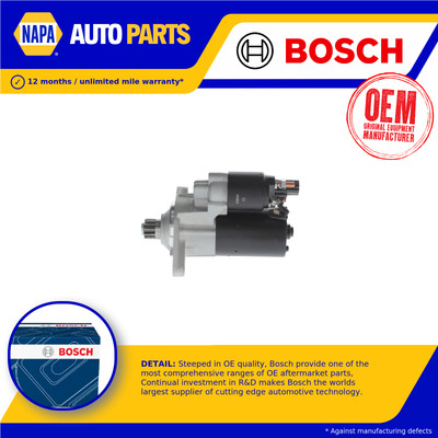 Starter Motor fits SKODA SUPERB Mk2, Mk3 2.0 2010 on CJXA Bosch 02E911023S New
