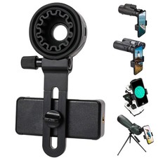 Telescope Adapter, Universal Cell Mount Compatible Binoculars, Monocular, Mic...