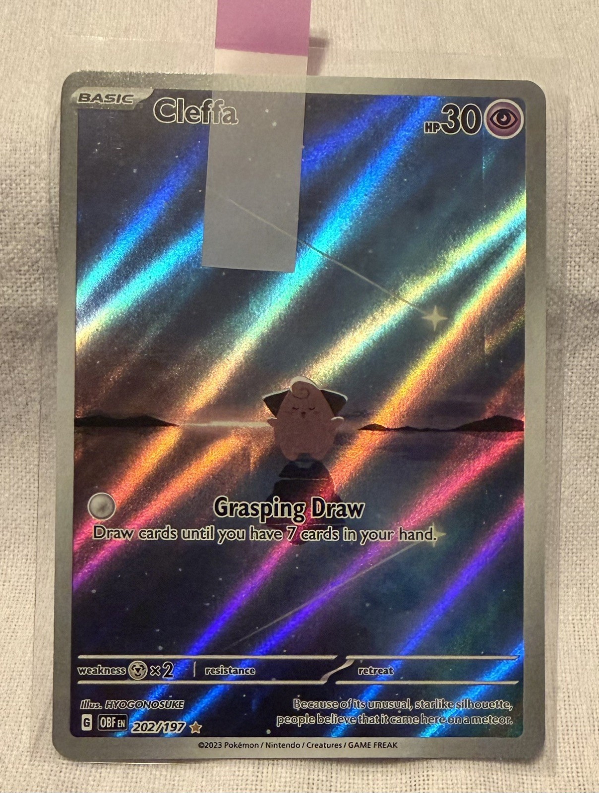 Cleffa 202/197 SV03: Obsidian Flames Holo English Illustration Rare