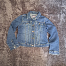 The Children's Place Blue Denim Jacket Girls Size 10/12 Button Front