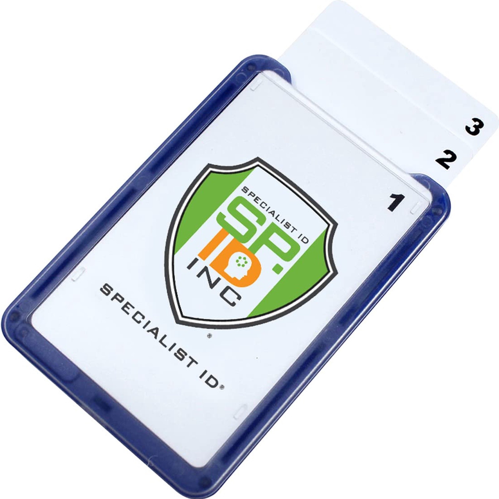 Specialist ID Royal Blue Vertical 3-Card Badge Holder, Single image 4
