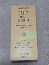 Trader Joe's Daily Facial Sunscreen SPF 40 New. BN. Sealed.