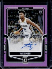 2024-25 Donruss Optic Yves Missi Pink Prizm Rookie Signature Series Auto #17/25