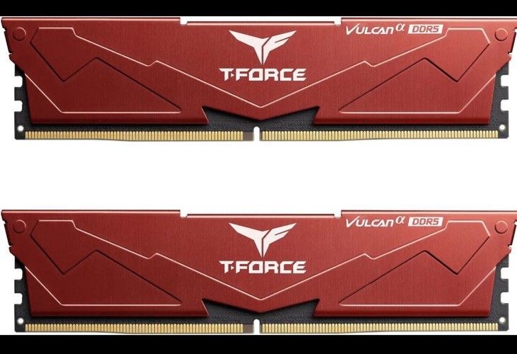 Team Group Vulcan 32GB (2 x 16GB) DDR5 6000 CL38 RAM Desktop Memory Red XMP EXPO