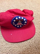 Mens 1776 US Bicentennial Red Stars Hat Adjustable