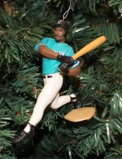 Gary Sheffield Florida Marlins Christmas Tree Ornament Baseball Teal Jersey Bat