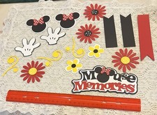18 Piece Minnie Mouse Mouse Memories Scrapbook Die Cuts Paper Piecing