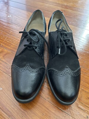 Salvatore Ferragamo Black Leather‎ Lace-Up Derby Shoes Size 8 Ferragamo Fosco Leather Derby Shoes, Size 8 EEE – On Sale  main image 4