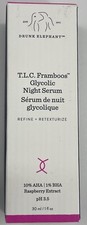 Drunk Elephant TLC Framboos Glycolic Night Serum Full Size 1oz / 30ml NIB