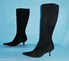 Bottines Mine De Rien - Taille 36 Vert D'eau Daim - Occasion Avec Usure Semelles