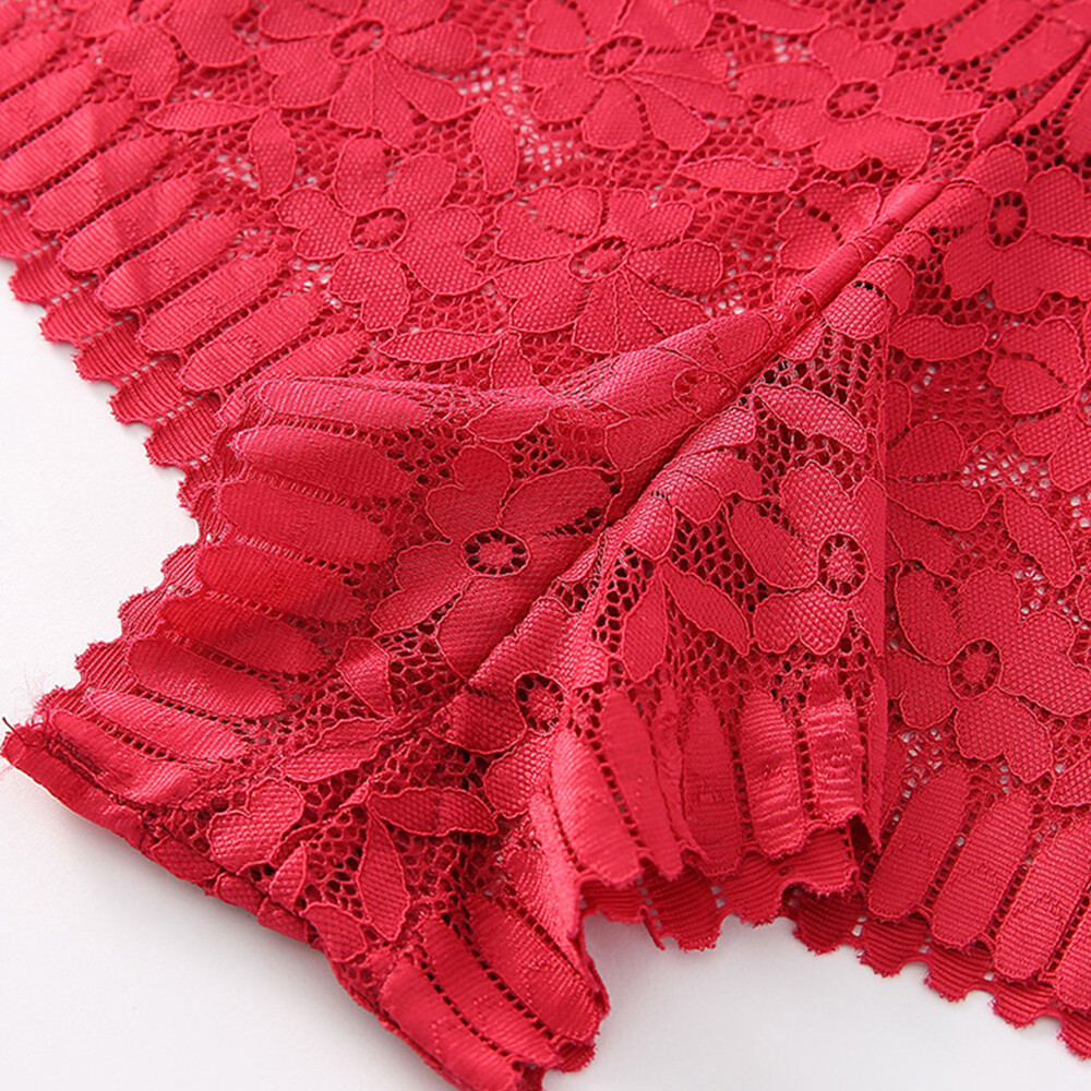 Blumenspitze Dessous Set - Rote Spitze Slip Mit Tanga Damen Reizwäsche