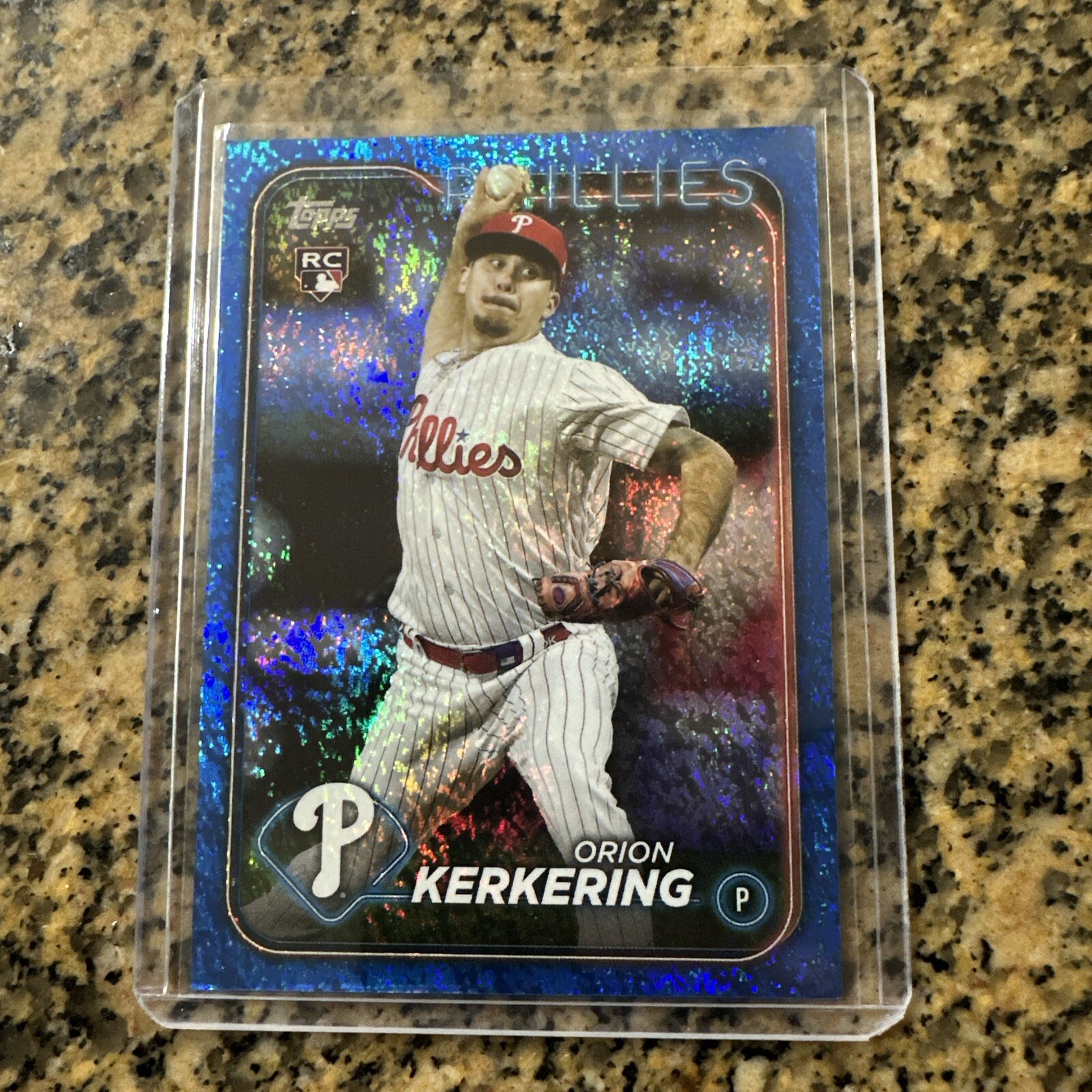 2024 Topps Series 2 Orion Kerkering Blue Foil Rookie RC /999 #520 Philadelphia