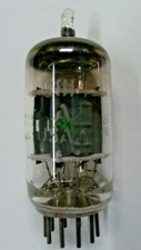 TESTED VINTAGE GE JAN 5814A 12AU7 TUBE COPPER RODS GREY PLATE HALO GETTER
