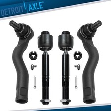 Front Inner Outer Tie Rods Suspension Kit for 2008 - 2019 Toyota Tundra Sequoia