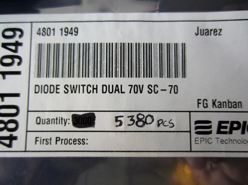 (5.380 piezas) INTERRUPTOR DIODO ÉPICO DOBLE 70V SC-70 BAV99WT1G Rectificador Foto 2 de 4