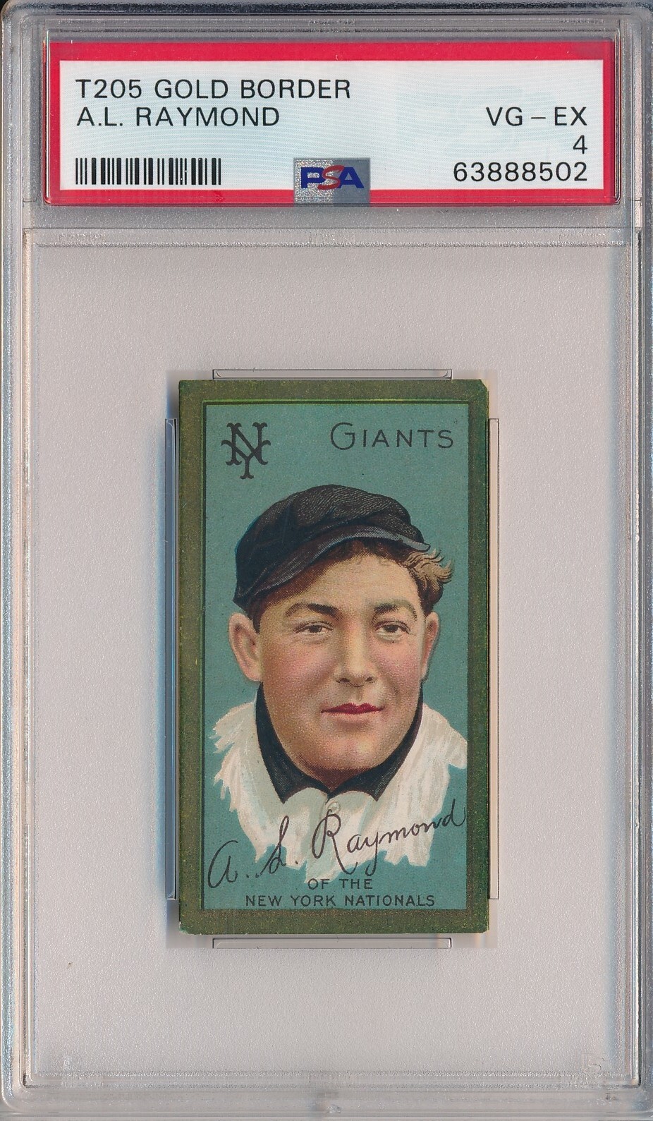 1911 T205 PIEDMONT - A.L. RAYMOND - PSA 4 VG-EX (SVSC) FRESHLY GRADED!