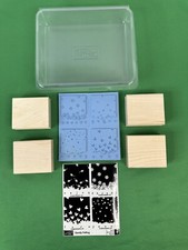 2000 Stampin Up GENTLY FALLING Set of 4 Rubber Stamps Hearts-Leaves-Flowers