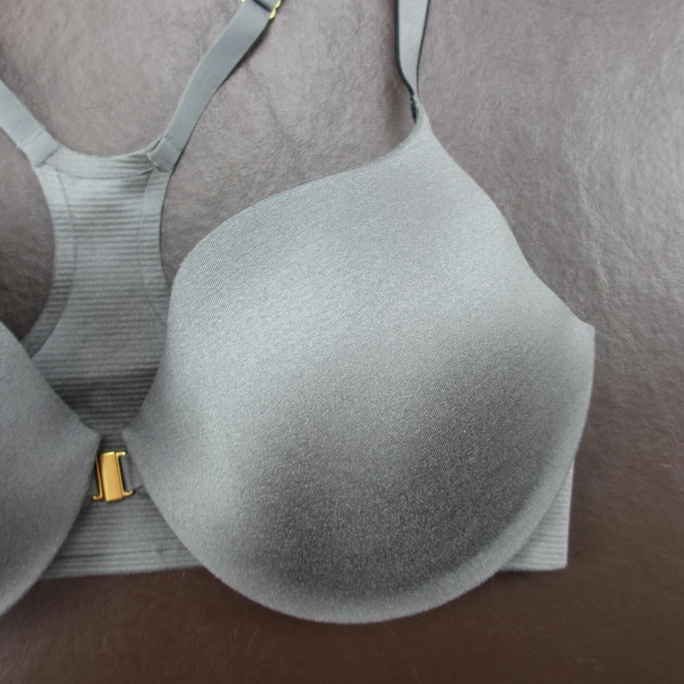 Donna Karan 胸罩 34D 灰色衬垫钢圈可调扣前 — 第 4/4 张图片