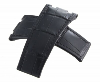 New! De Grisogono 31mm x 22mm Black Genuine Alligator Watch Band Strap 75-75