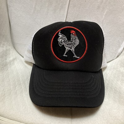 Dominican Republic Gold Badge Rooster Tuna Trucker Hat – Adjustable Snapback Cap With PU Leather Front, One Size - View #8