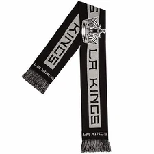 Los Angeles Kings Scarf Knit Winter Neck - Double Side Big Team Logo New 2016