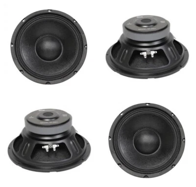 AUDIOSELECT NEW (4) 10" Woofer Replacement Speakers 8ohm 250w ten inch PA Home Audio 4pack