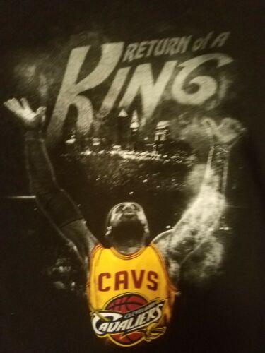 LeBron James Majestic Return Of A King Short Sleeve T Shirt Black Size XL