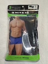 NWT Papi mens brazilian trunks underwear moisture wicking - Size S Black/Gray