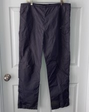 80s Vintage NIKE Blue Tag Nylon Windbreaker Pants L Gray Unlined Rare