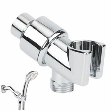 Universal Shower Head Holder Arm Mounted Adjustable Screw On Bracket Bathroom