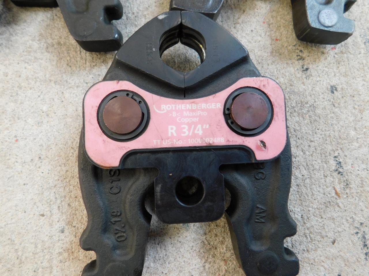 3 ROTHENBERGER MAXIPRO REFRIGERATION PRESS JAWS 1/4" , 3/4" & 5/8