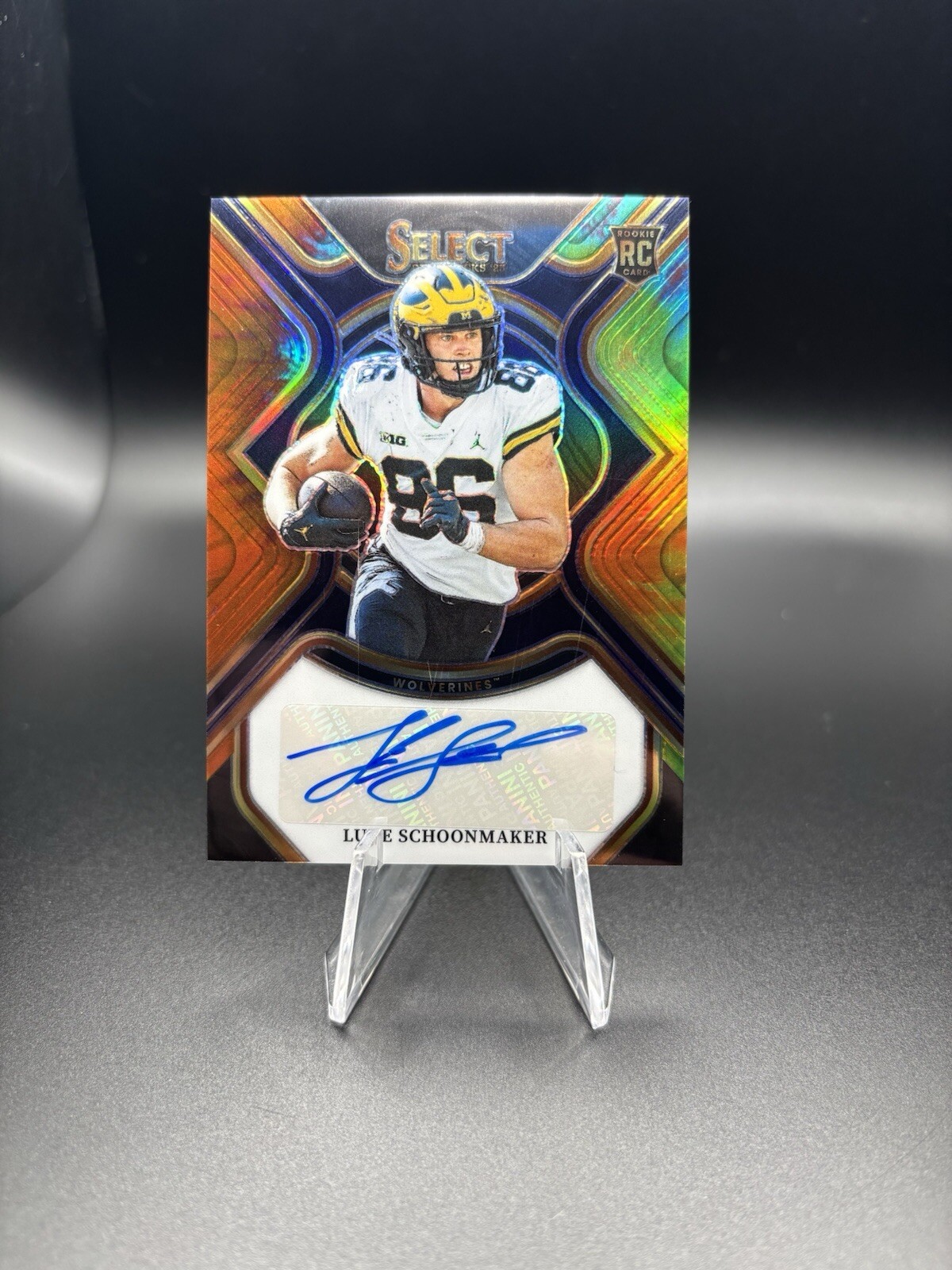Luke Schoonmaker Panini Select Draft Picks Rookie Signatures #LSC Tie-Dye